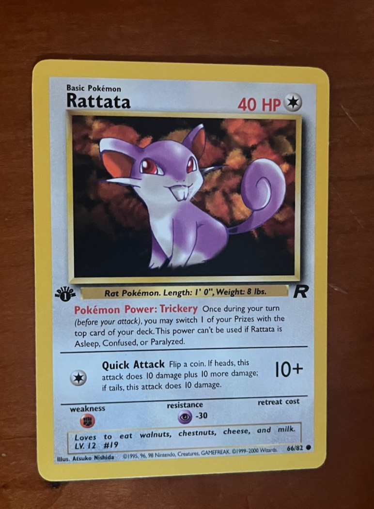 Dark Rattata 66/82 – Team Rocket – 1st Edition Common – NM