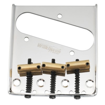 Wilkinson 54mm 2-1/8 Vintage Ashtray Guitar Bridge 3 Brass Saddle For Telecaster