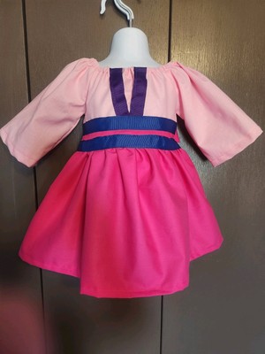 Disney Pink Mulan dress/gown 6M-6Y Vacation/Birthday