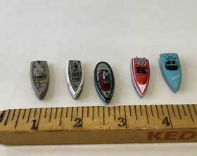 1980's Galoob Micro Machines Lot Of 5 Coast Guard Marine Cutter Speed Boat **
