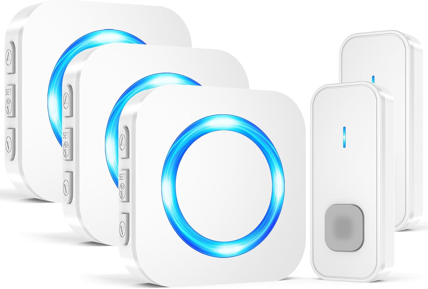 Wireless Doorbell, Waterproof Cordless Remote Door Bells Chime Battery Operated