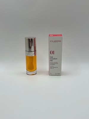 Clarins Lip Comfort Oil 01 Honey 7ml Lippenöl Pflege Feuchtigkeitsspendend Neu