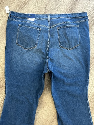 Jeans blu denim Old Navy donna taglie forti 30 vita media kicker bootcut nuovi con etichette! A6439 - Foto 7 di 8