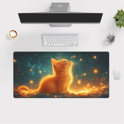 40*90cm Oversized Gaming Mouse Pad, Starlight Cute Mouse Pad- Non-Slip Rubber De
