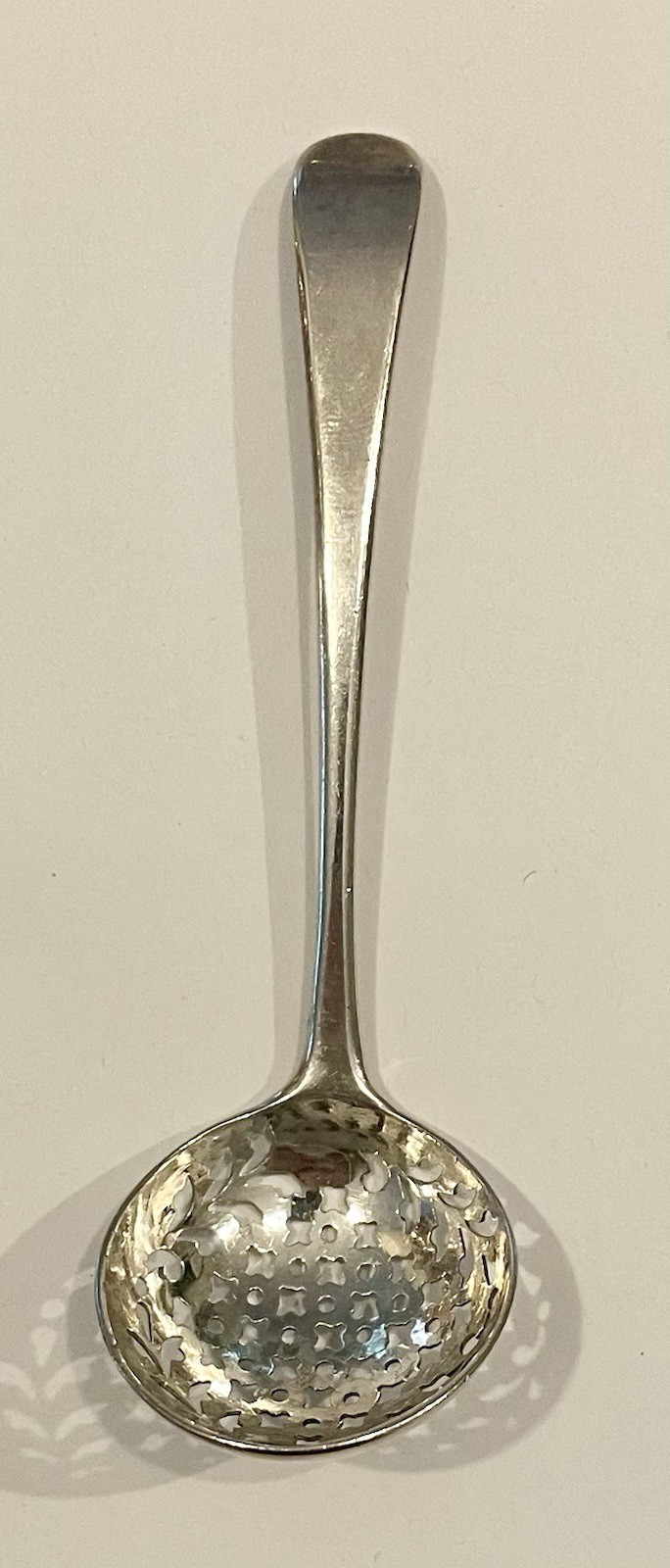 Sterling Silver Straining Spoon London 1835 Maker GS/WF 5” Long Wt 16g
