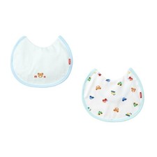 Miki House Nursing Bib Set 2 Bibs Water-Repellent Made in Japan for Newborns