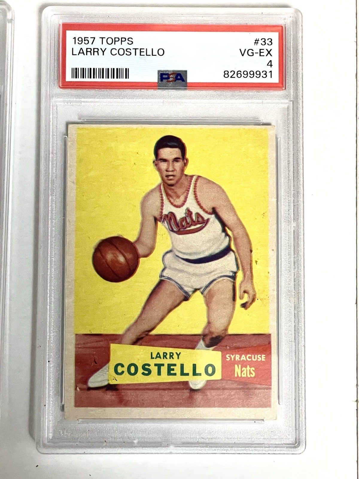1957 Topps Larry Costello #33 PSA 4