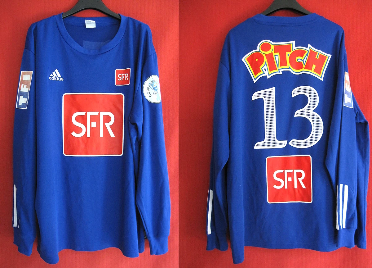 aillot football TRICOT DU ROCHER vintage porté n°13 rare shirt jersey