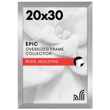 Americanflat 20x30 Silver Poster Picture Frame - Polished Plexiglass Wall Mount