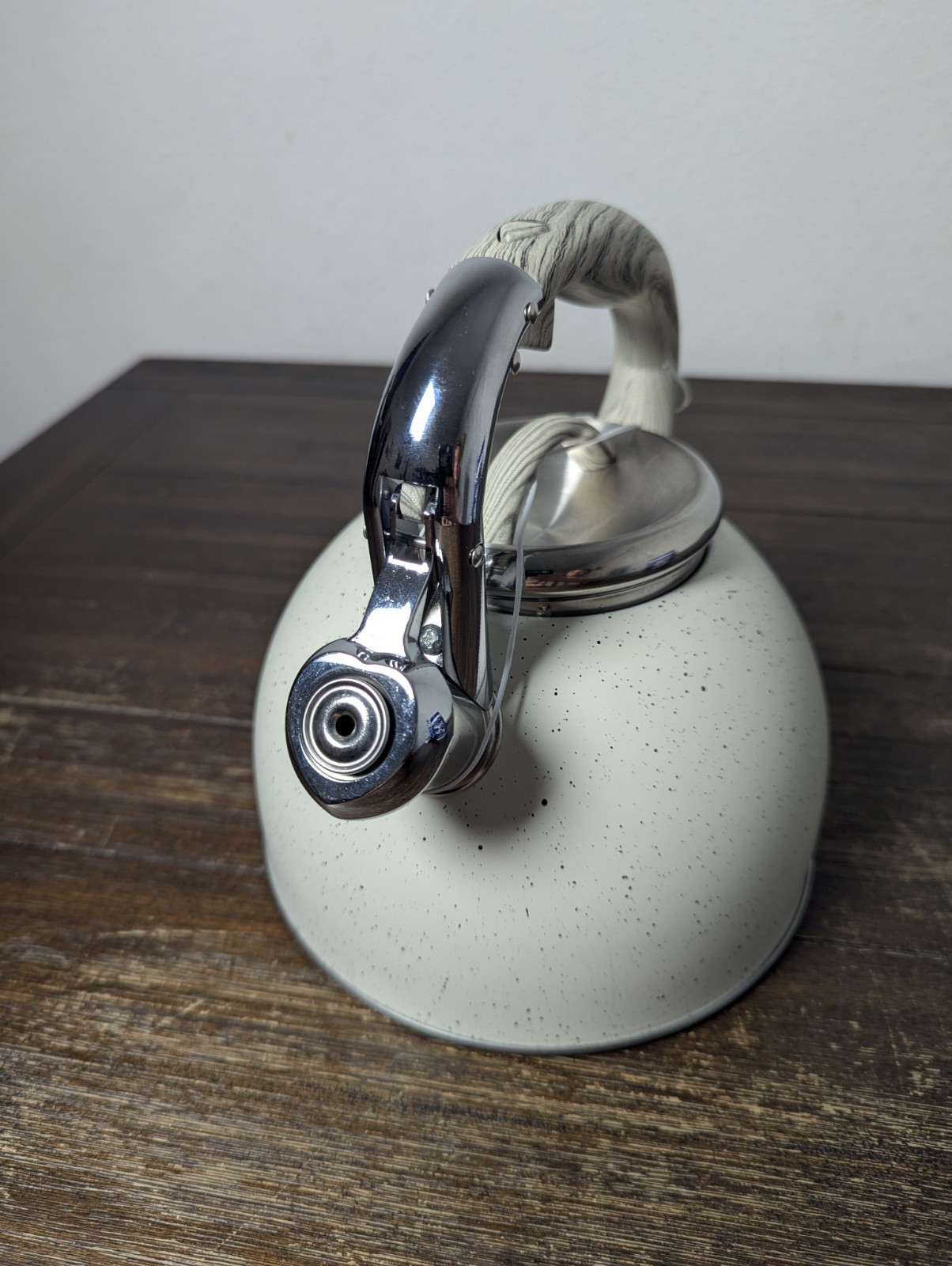 Well Equipped Kitchen Kettle Tea Pot 3 Quart Speckled Stainless Steel NEW NWT 