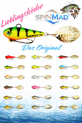 SpinMad Lieblingsköder Originals | Alle Farben & Größen | Jig-Spinner 4g bis 35g