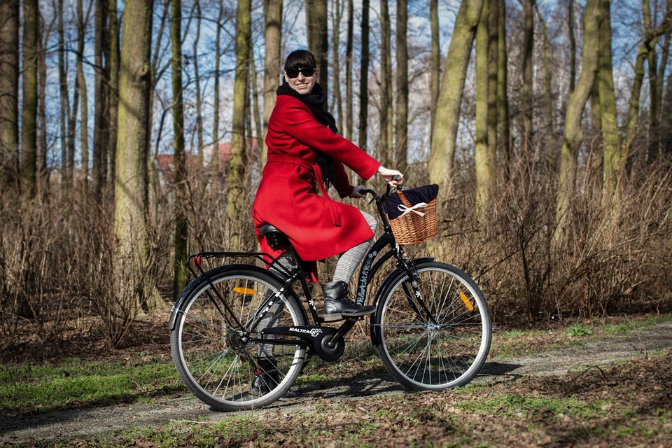 Maltrack Stadtfahrrad Damenfahhrad mit Korb, 6-Gang, 28", Gepäckträger, Sch - Bild 4 von 4