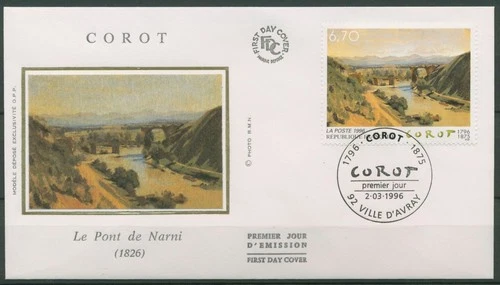France 1996 Painting Bridge of Narni 3130 FDC (X62166)