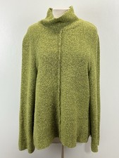 Habitat Clothes To Live In Sweater Women  s Green M/L Mock Neck Slouchy