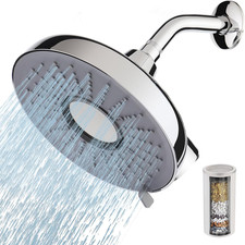 Filtered Shower Head, 8 Inch High Pressure Rainfall Showerhead and 15 Stage Show