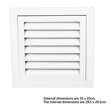 Gable Vent 35x35cm Outer Size 29.5x29.5cm Inner Size Wall Air Vent Cover