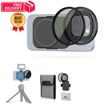 JJC 67mm CPL Filter for iPhone, Magnetic Adapter with