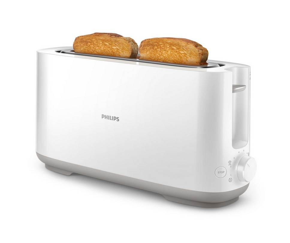 Grille-pains Philips 1 fente 1030w : fini le pain brûlé ou coincé au petit-déjeuner