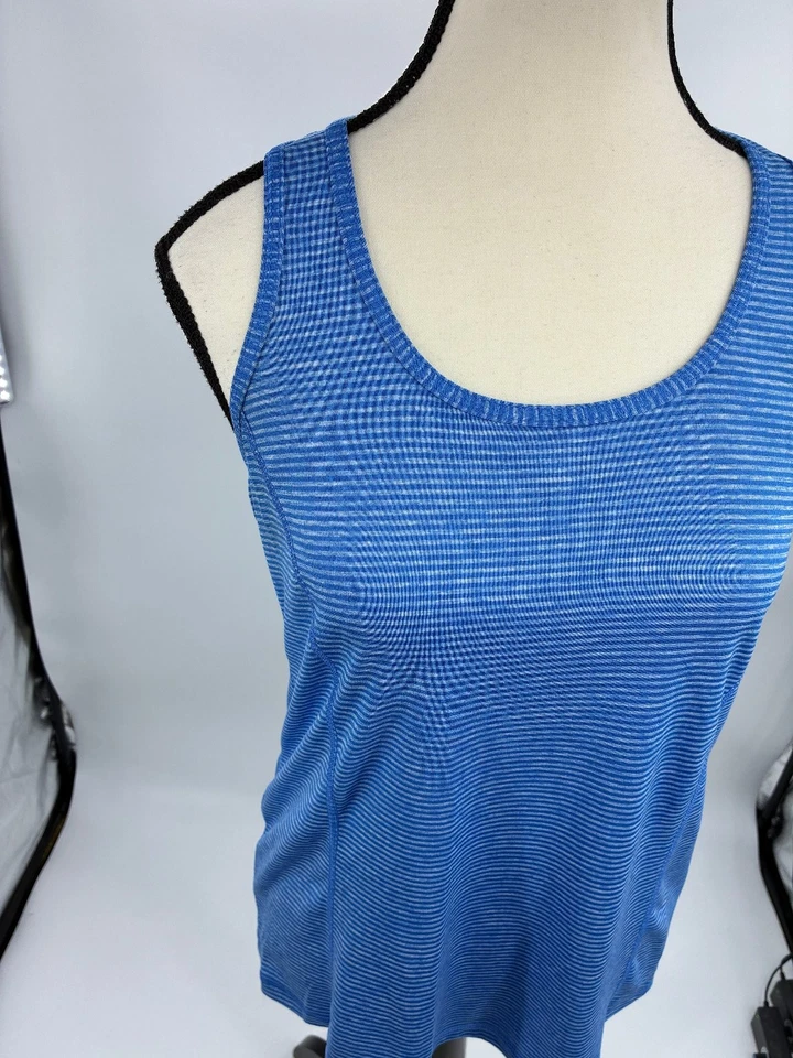 Camiseta sin mangas Danskin para mujer talla S azul espalda deportiva entrenamiento ropa deportiva camisa Foto 2 de 4