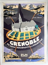Affiche Originale PLM | Grenoble Mont-Blanc | 1928 RARE