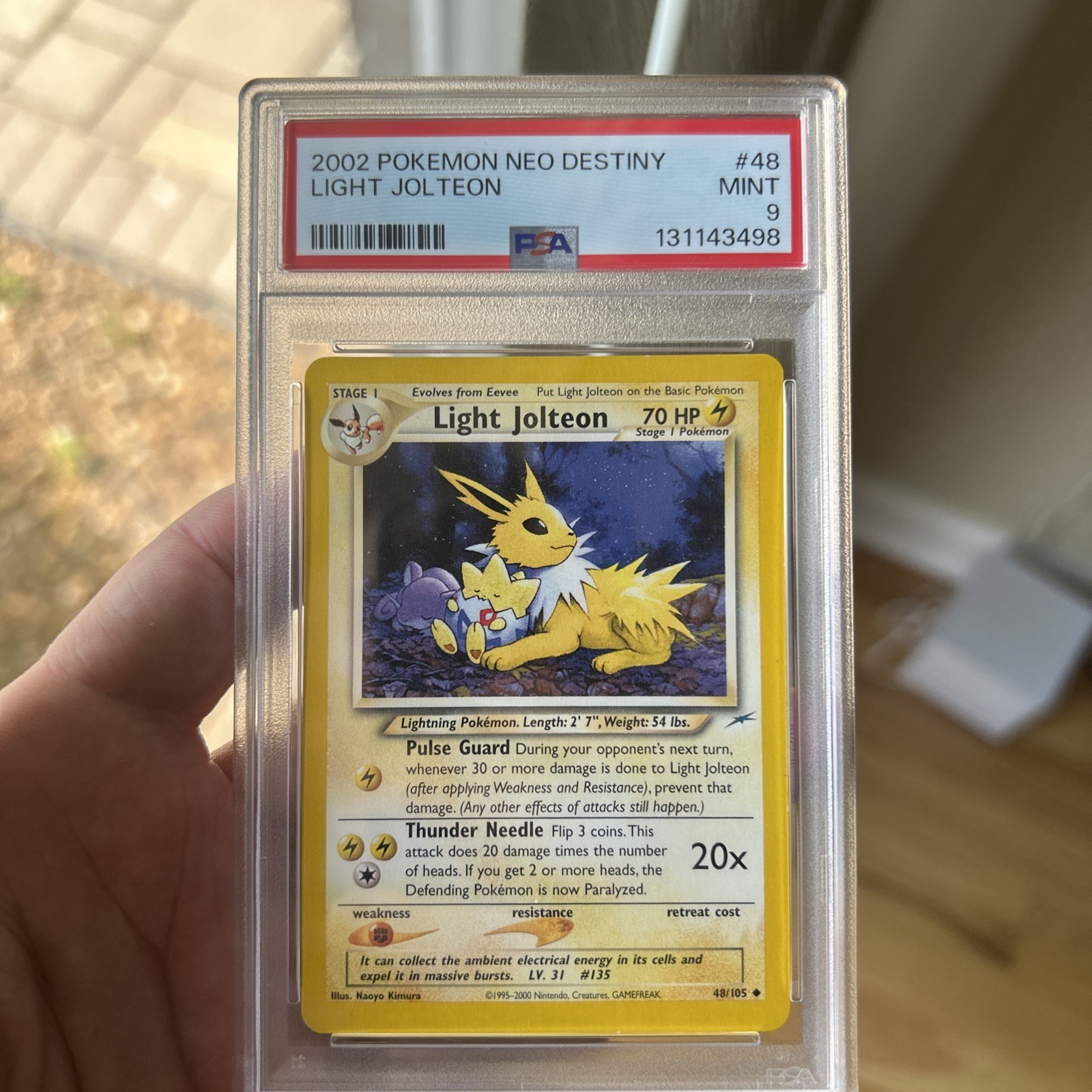 2002 POKEMON NEO DESTINY #48 LIGHT JOLTEON PSA 9