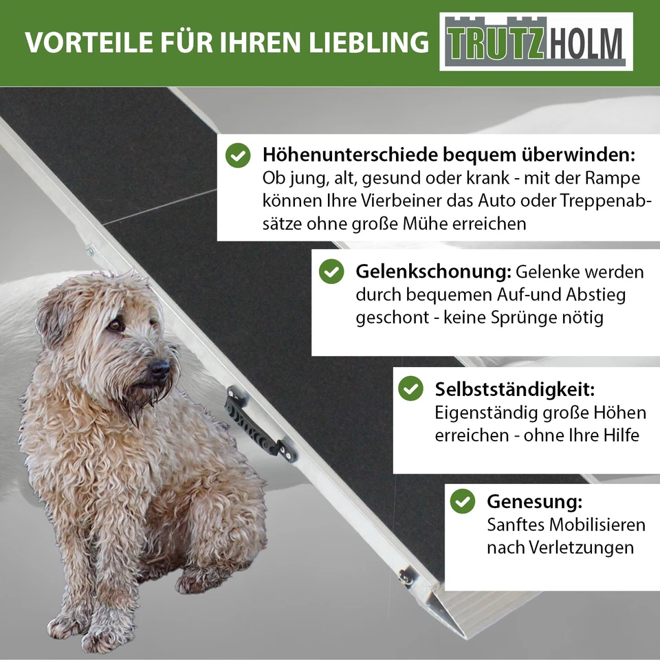 Rampe pour Chiens Haustierrampe Dépliable Aluminium 215cm 180 KG Kofferraumrampe - Photo 4/4