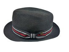 Epoch Mens Black Summer Fedora Hat with Striped Band choose size New