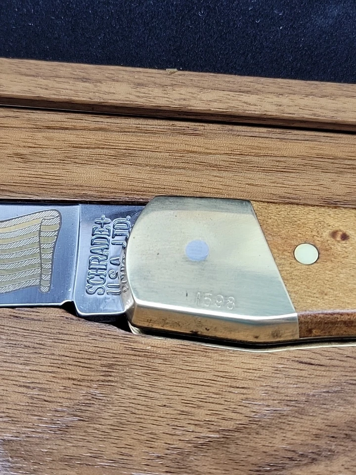 Schrade + USA LTD 5 周年 Handyman 1998 年木盒 — 第 3/4 张图片