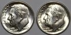 (2) Brilliant Uncirculated Roosevelt Dimes - 1946D 1947D - #9923D FREE SHIPPING