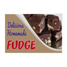 Decal Stickers Delicious Homemade Fudge Vinyl Store Sign Label Restaurant  Food