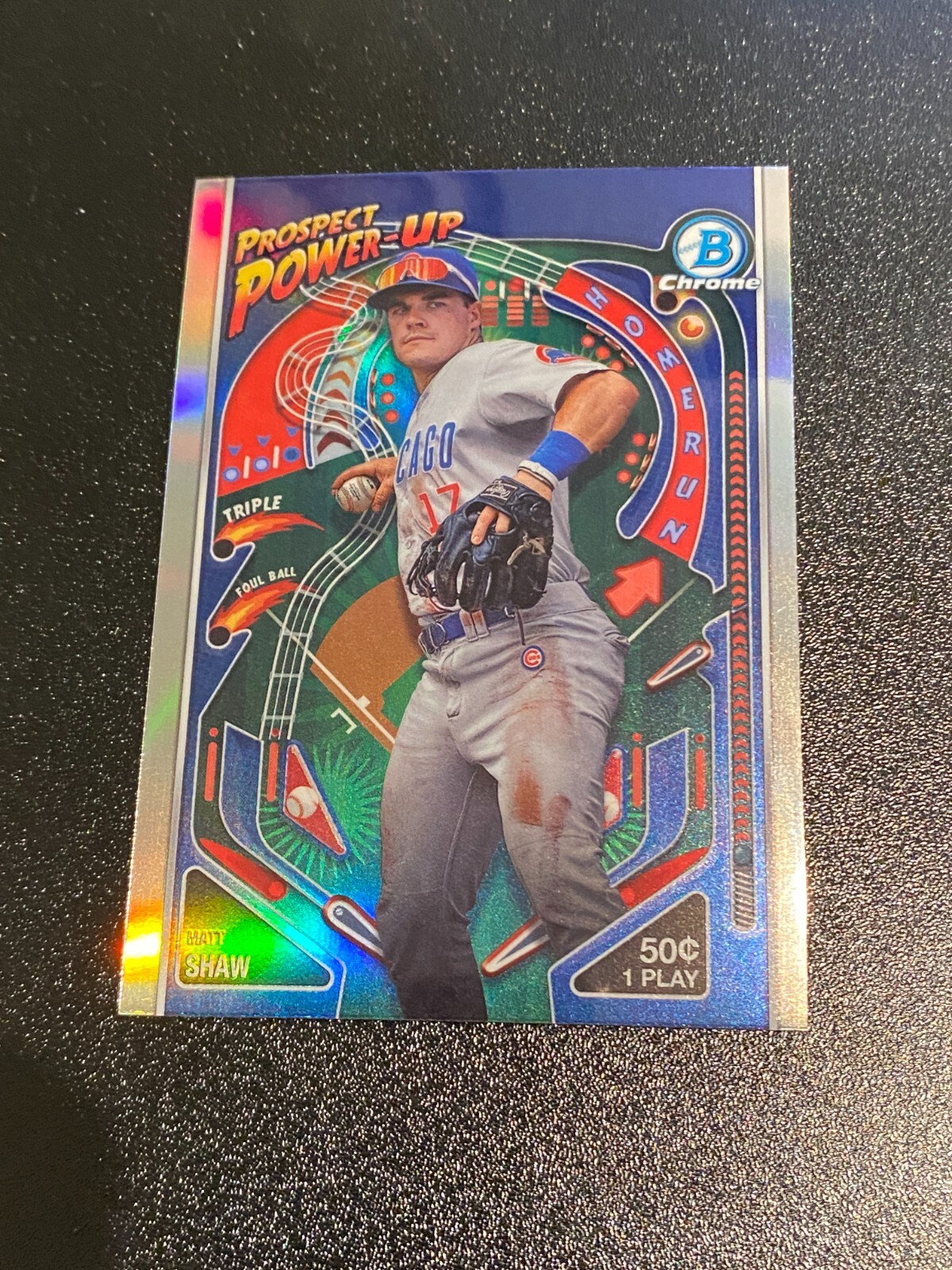 Matt Shaw 2024 Bowman Chrome Prospect Power-Up M8 #PP-16 Chicago Cubs