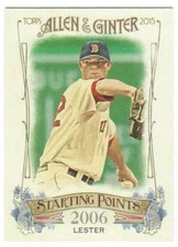 2015 Topps Allen and Ginter Starting Points #SP-15 Jon Lester Red Sox 