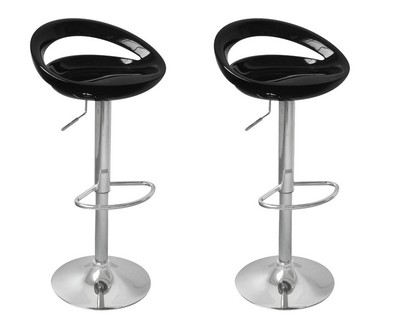 COPPIA SGABELLI POLTRONA UFFICIO ABS SEDIE SGABELLO NERO BAR