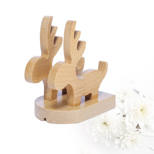Holzstill -Tablet -Tischhalter für Smartphone -Tablet - Elch - 第 8/12 張圖片