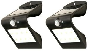 Luceco Solar Guardian Wall Light With PIR From 2 to 6 Metres Black Ip44