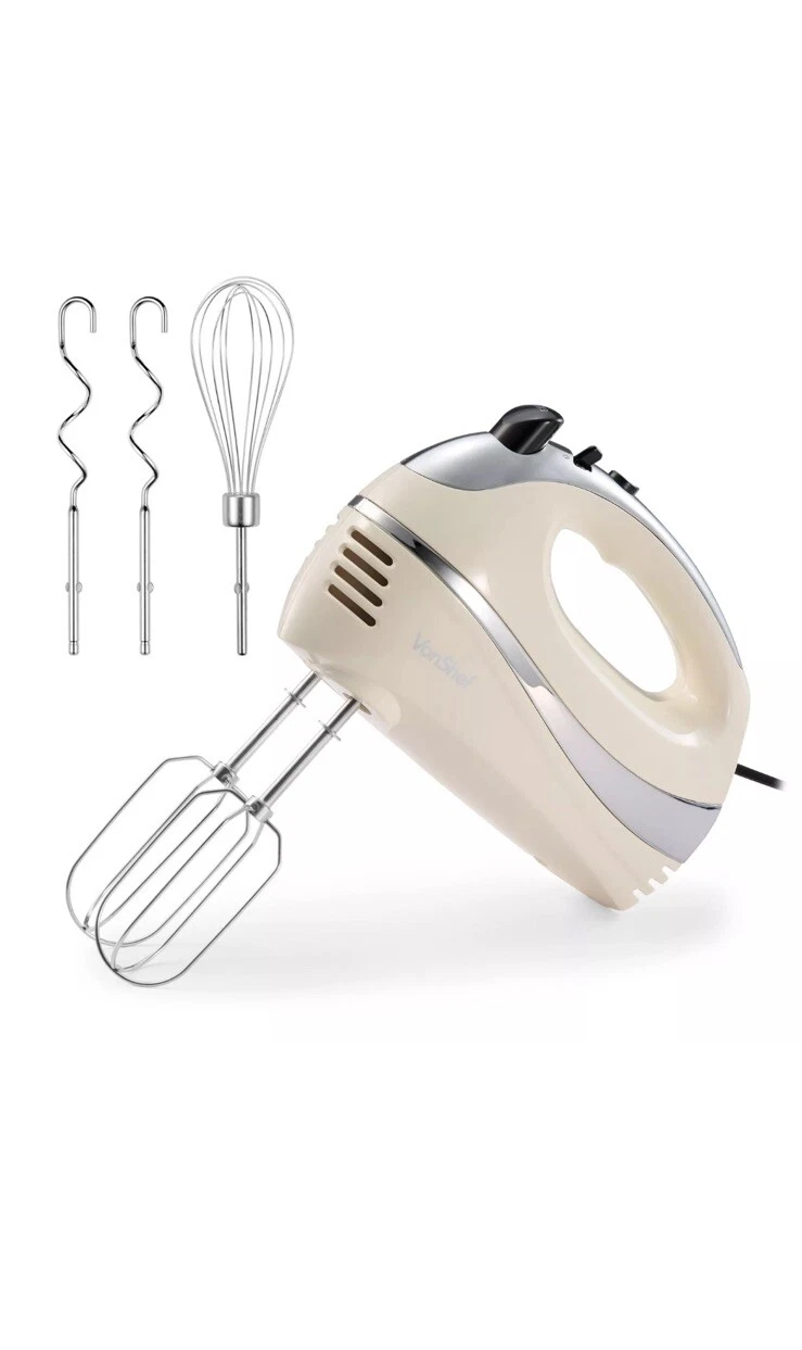 Hand Mixer Electric Whisk – VonShef Cream Food Mixer for Baking, 5 Speeds – 300W
Opens in a new wind