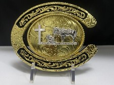 Christian Praying Cowboy western Cowboy Buckle Hebilla Vaquero Oracion Charro
