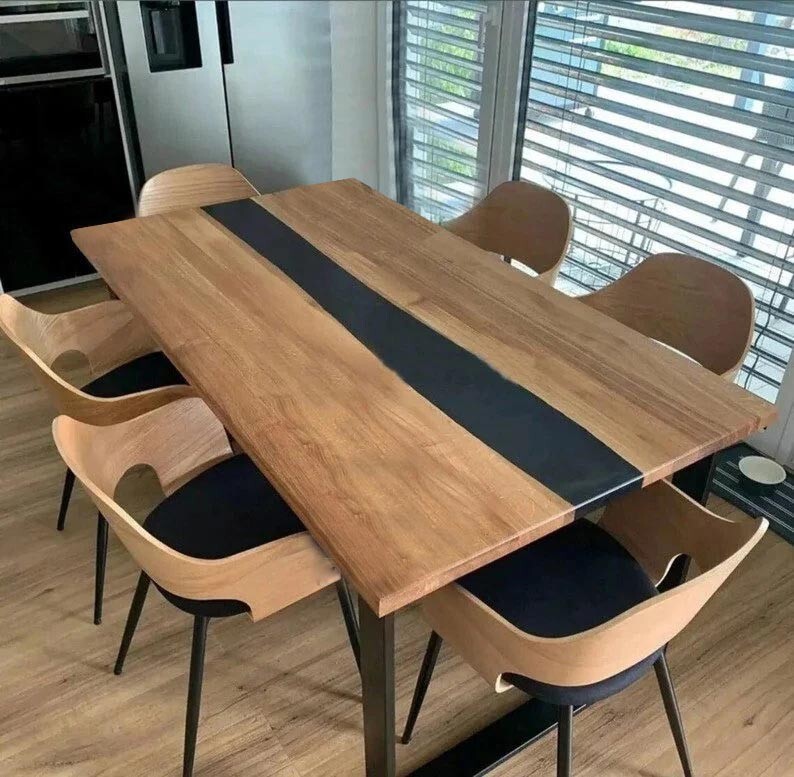 Epoxy Wood Dining Table Top for Home Decor Center or Dining Room-image