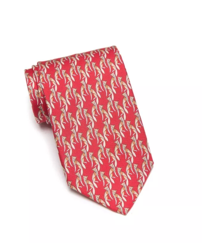 Salvatore Ferragamo Men s Fox Print Silk Tie MSRP 190