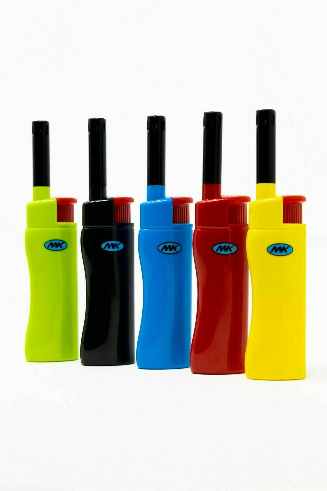 5 Ct Of Colorful MK MINI CANDLE Full Size Lighters Refillable - Fast Shipping