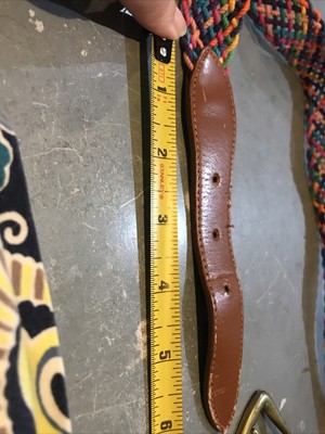 Capezio Vintage Multi colored Braided Woven Leather Belt  display picture 1