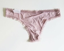 2 Calvin Klein Radiant Lace Trim Thong Panty Amnesia QD3705 Sz M - NWT