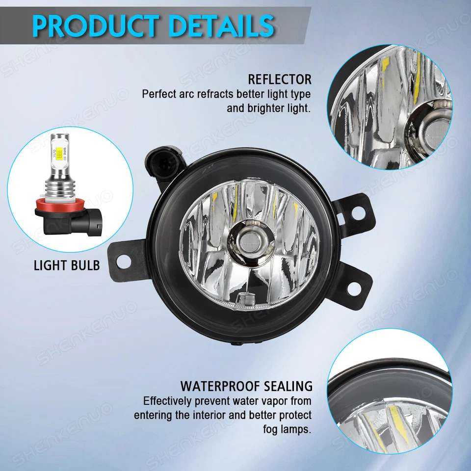 Par de faros antiniebla L+R aptos para BMW X1 E84 2009 2010 2011 2012 2013 2014 2015 Foto 4 de 4