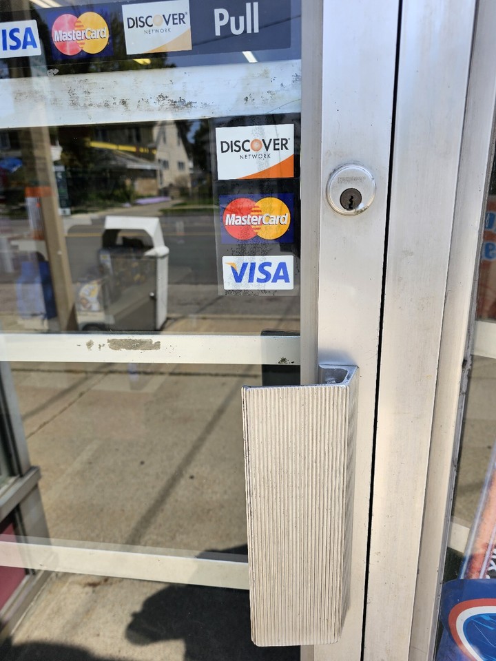 CREDIT CARD LOGO DECAL STICKER -DOUBLE-SIDED VISA MASTERCARD DISCOV ...