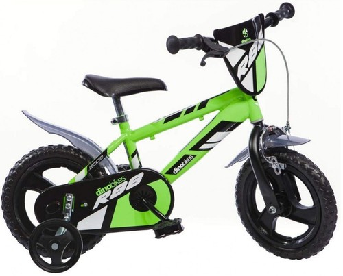 BICI MISURA 12 BIMBO DINO BIKES BICICLETTA BAMBINO VERDE FLUO ART. 412  UL-R88 | eBay