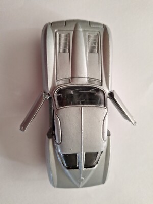 Vintage 1963 Chevrolet Corvette Stingray Silver Diecast Car 1:43