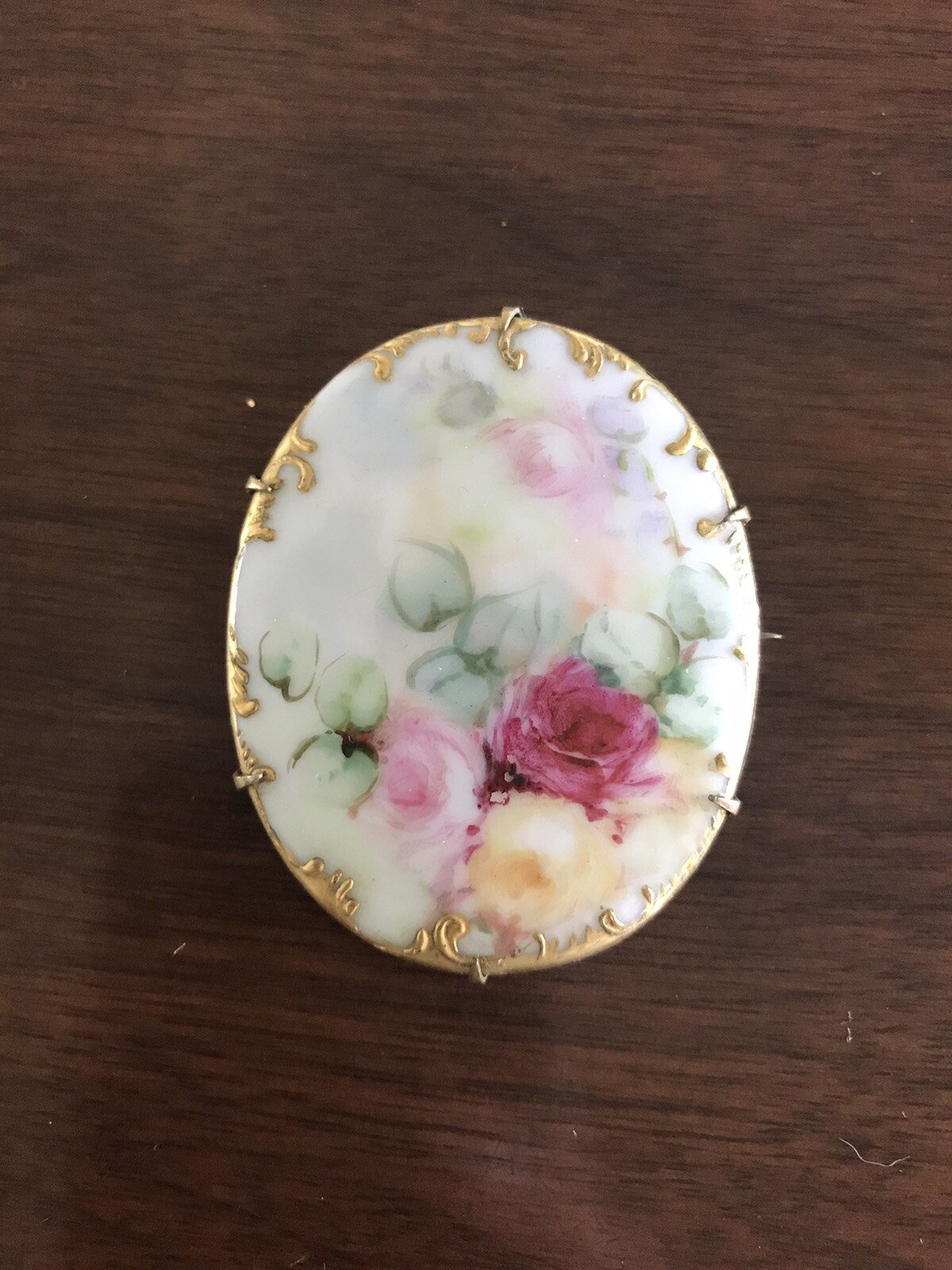 antique victorian floral brooch-image