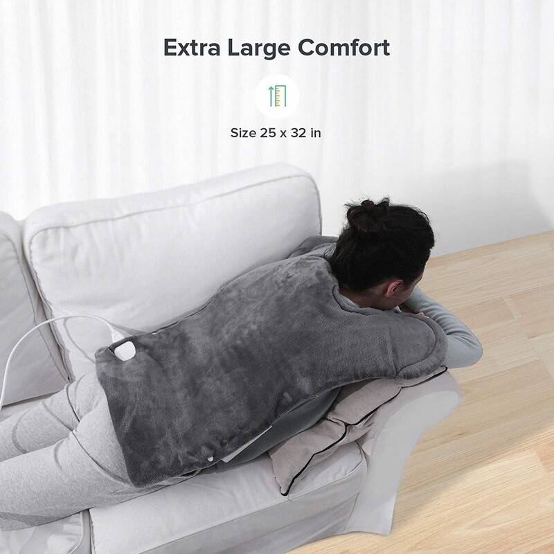 Sable SABD031 Neck/Shoulders Drk Grey 25" x 32" Electric Heating Pad