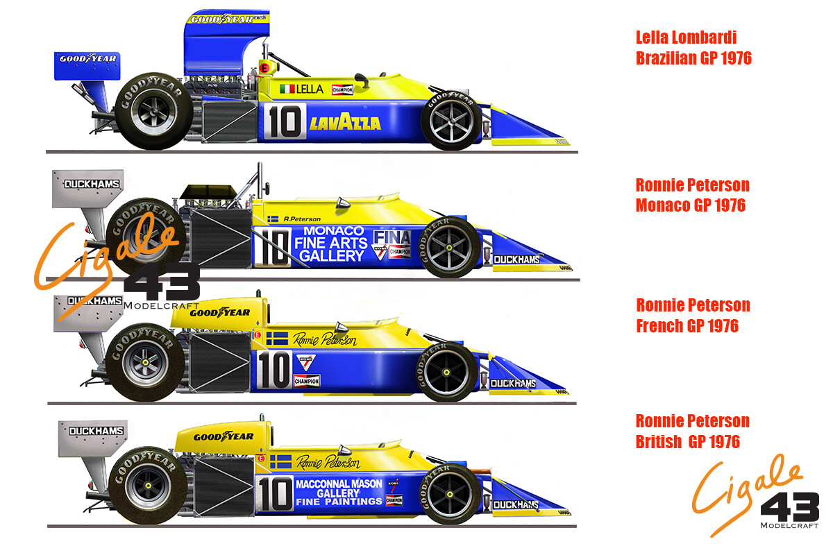 Decals March 761 1976 Formula 1 1/43rd scale for Tameo Kits by