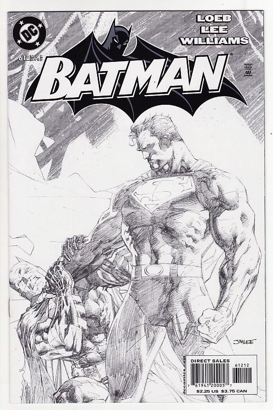 BATMAN #612 DC Comics JIM LEE 2ND PRINTING SKETCH VARIANT COVER
